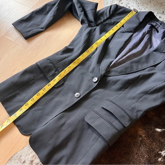 HUGO BOSS Grey Wool Blend Blazer Women’s Size 4 - Picture 10 of 11